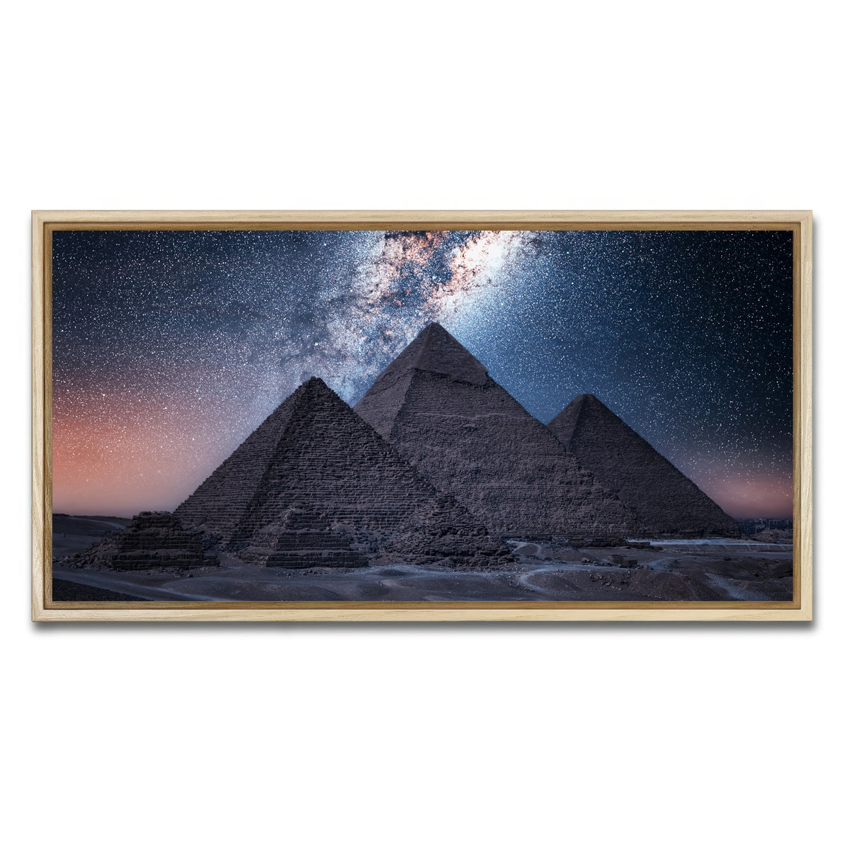 AUTO-MOCKUP WHITE | Egyptian Night | 1 Piece | Natural Framed Canvas | group=2x1