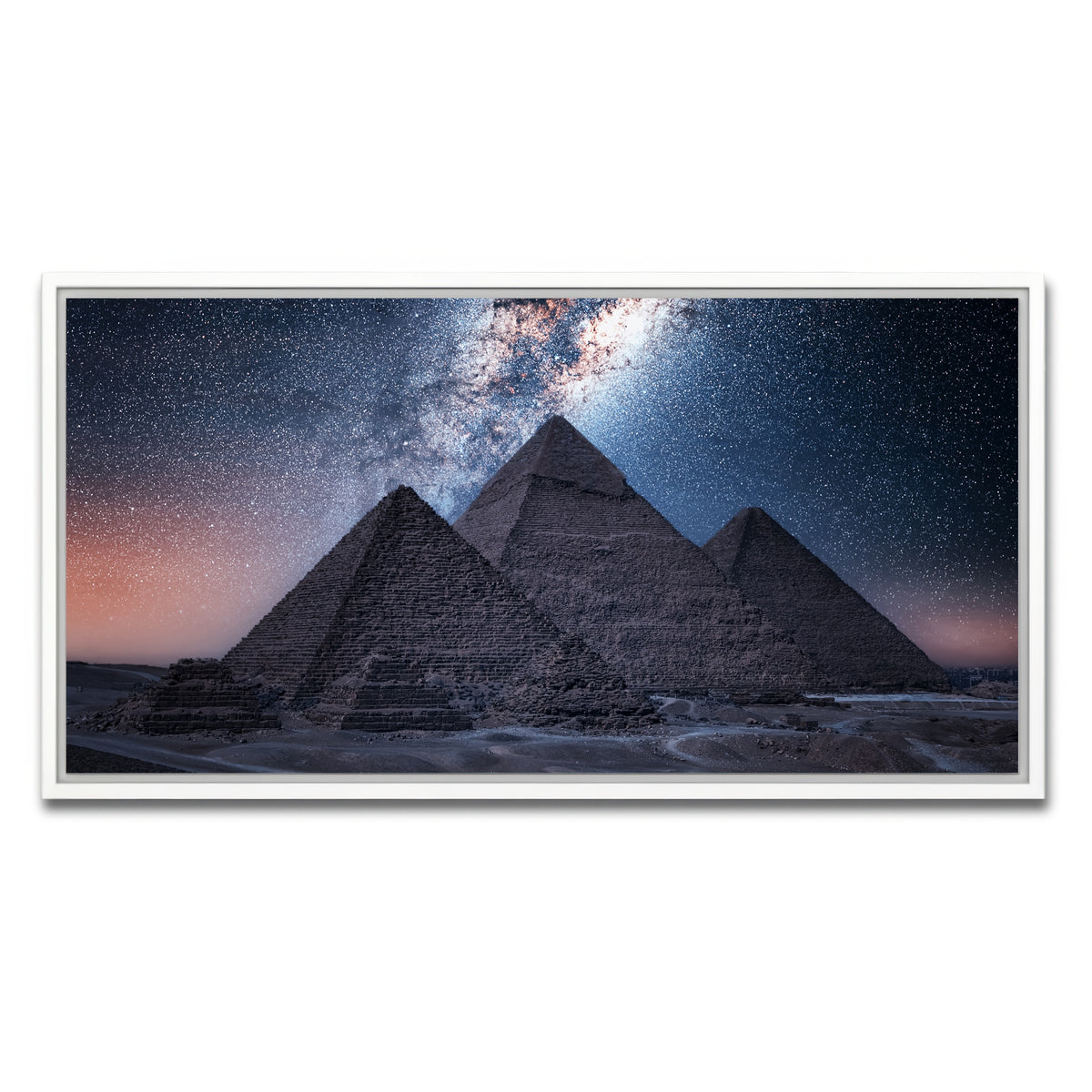 AUTO-MOCKUP WHITE | Egyptian Night | 1 Piece | White Framed Canvas | group=2x1