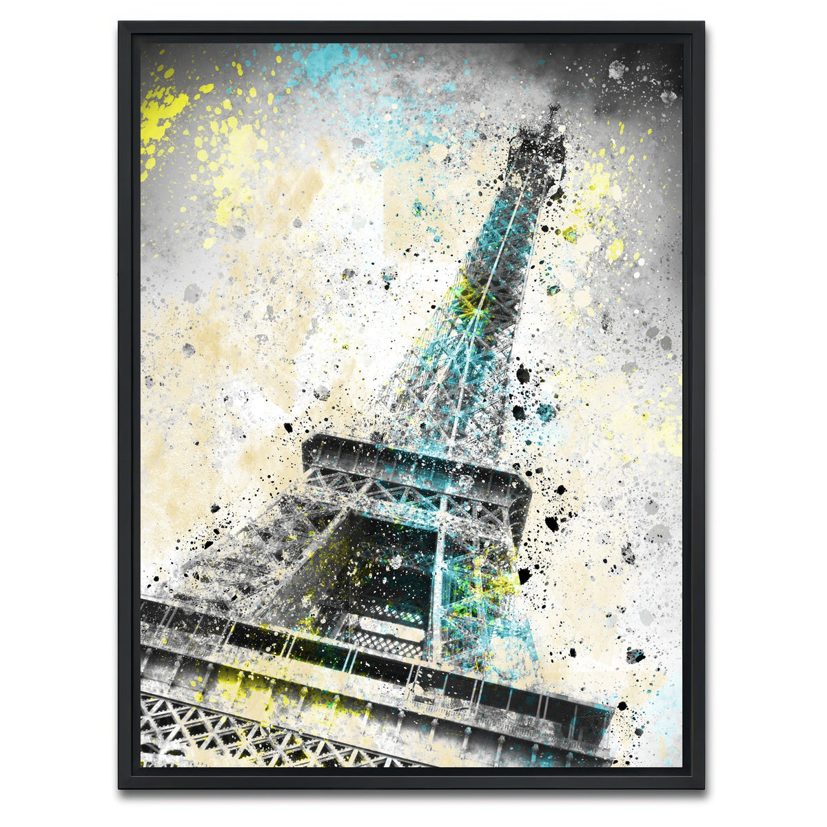 AUTO-MOCKUP WHITE | Eiffel Tower City Art | 1 Piece | Black Framed Canvas | group=3x4