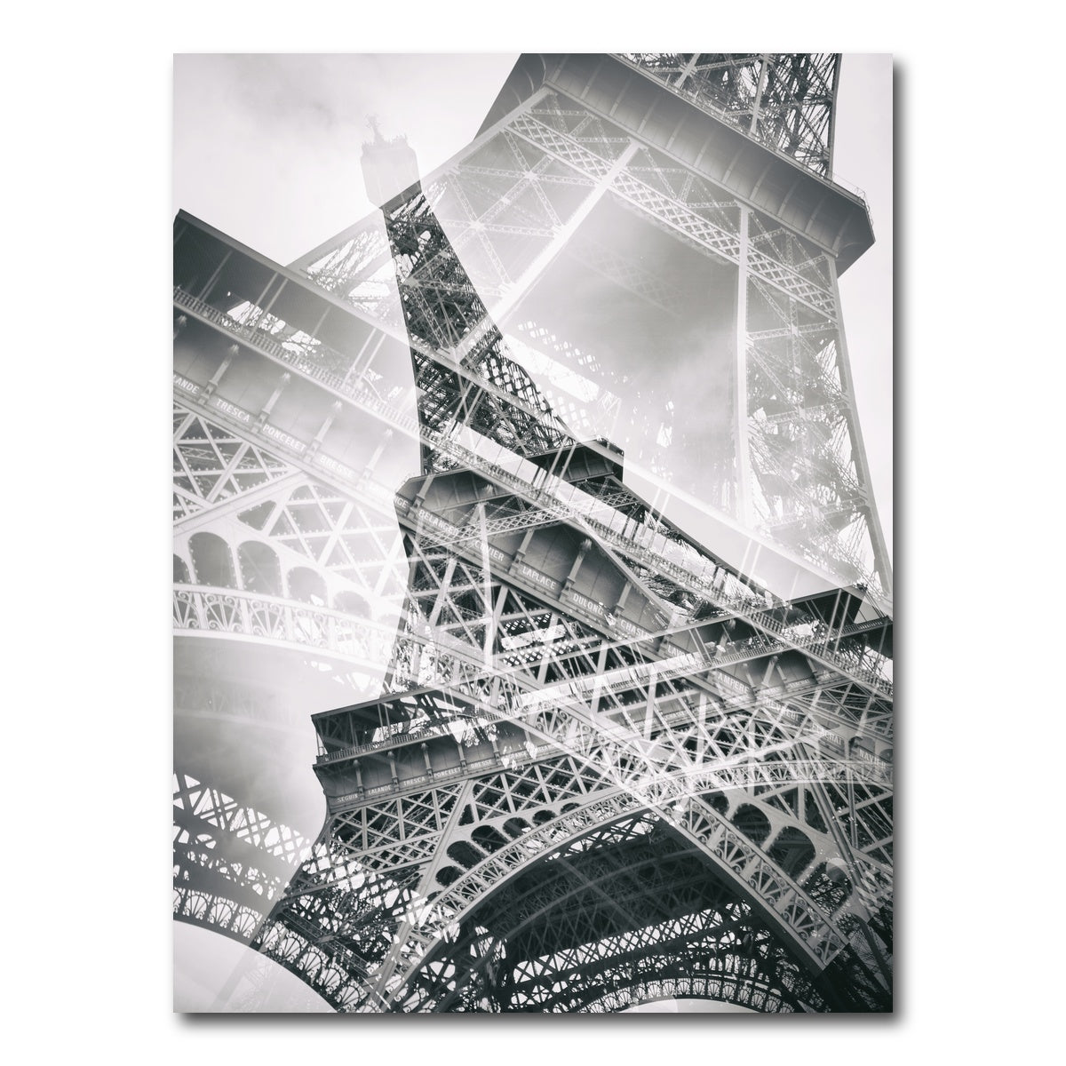 AUTO-MOCKUP WHITE | Eiffel Tower Double Exposure | 1 Piece | Gallery Wrap Canvas | group=3x4