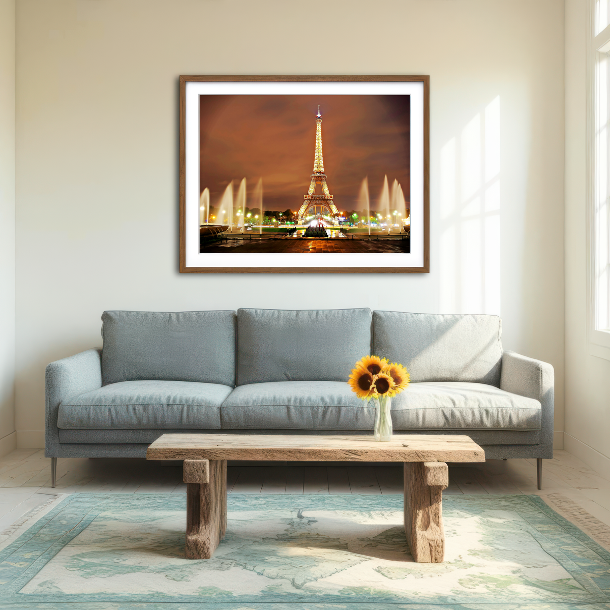 AUTO-MOCKUP ROOM | Eiffel Tower Paris Wall Art
