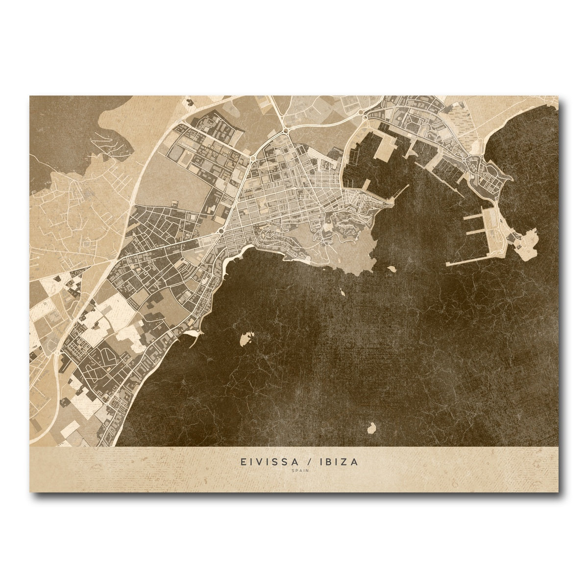AUTO-MOCKUP WHITE | Eivissa Map | 1 Piece | Gallery Wrap Canvas | group=4x3