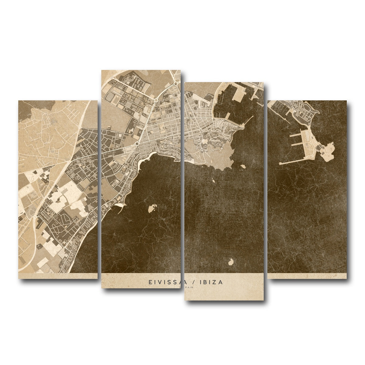 AUTO-MOCKUP WHITE | Eivissa Map | 4 Piece | Gallery Wrap Canvas | group=4_normal