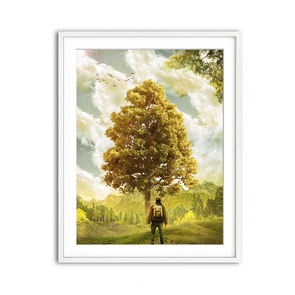 Framed Print 3x4 White