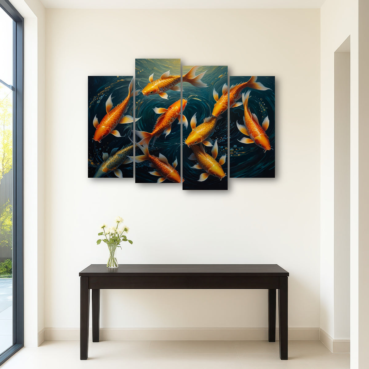 AUTO-MOCKUP ROOM | Elegant Koi Fish Swimming