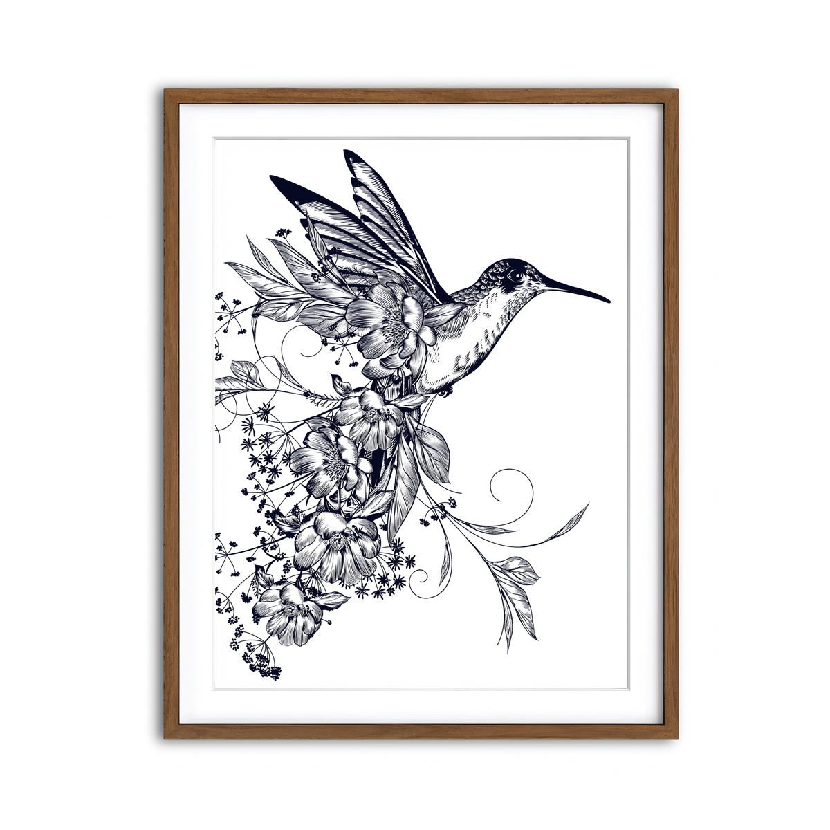 Framed Print 3x4 Walnut