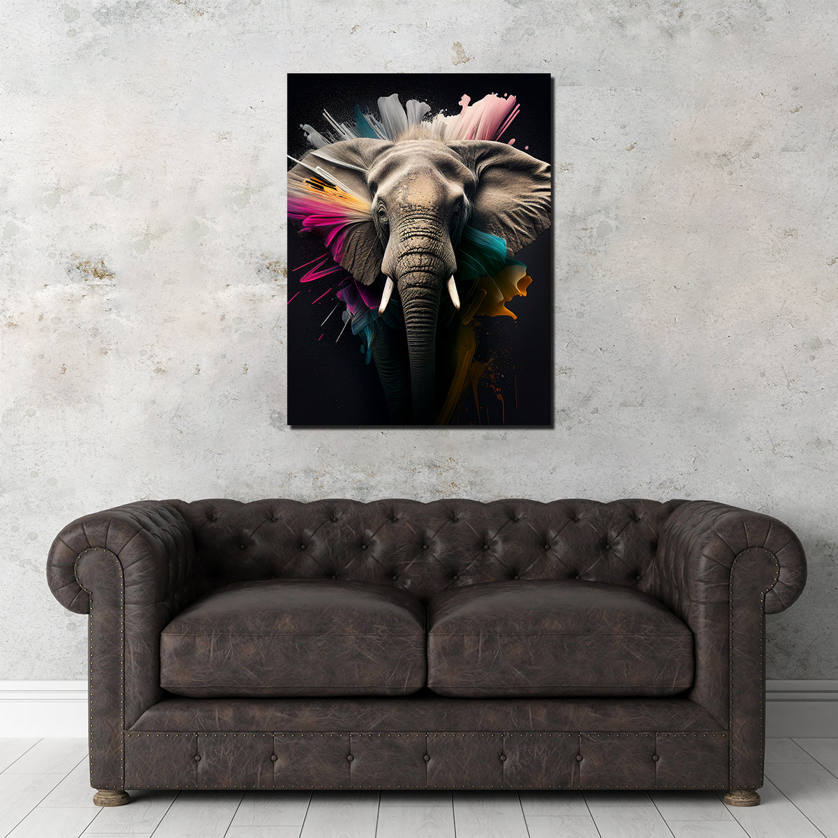 Elephant Portrait Wall Art