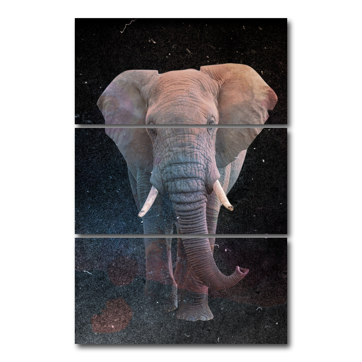 AUTO-MOCKUP WHITE | Elephant Art | 3 Piece | Gallery Wrap Canvas | group=12x24_stacked