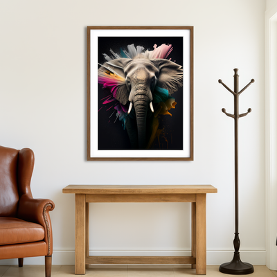 AUTO-MOCKUP ROOM | Elephant Portrait Wall Art