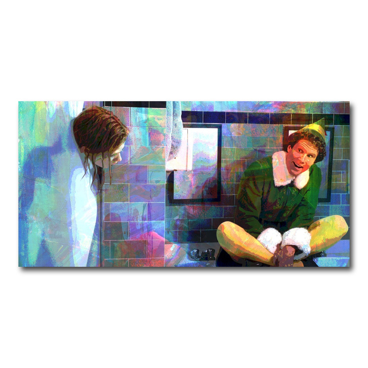 AUTO-MOCKUP WHITE | Elf - Jovie Showering | 1 Piece | Gallery Wrap Canvas | group=2x1