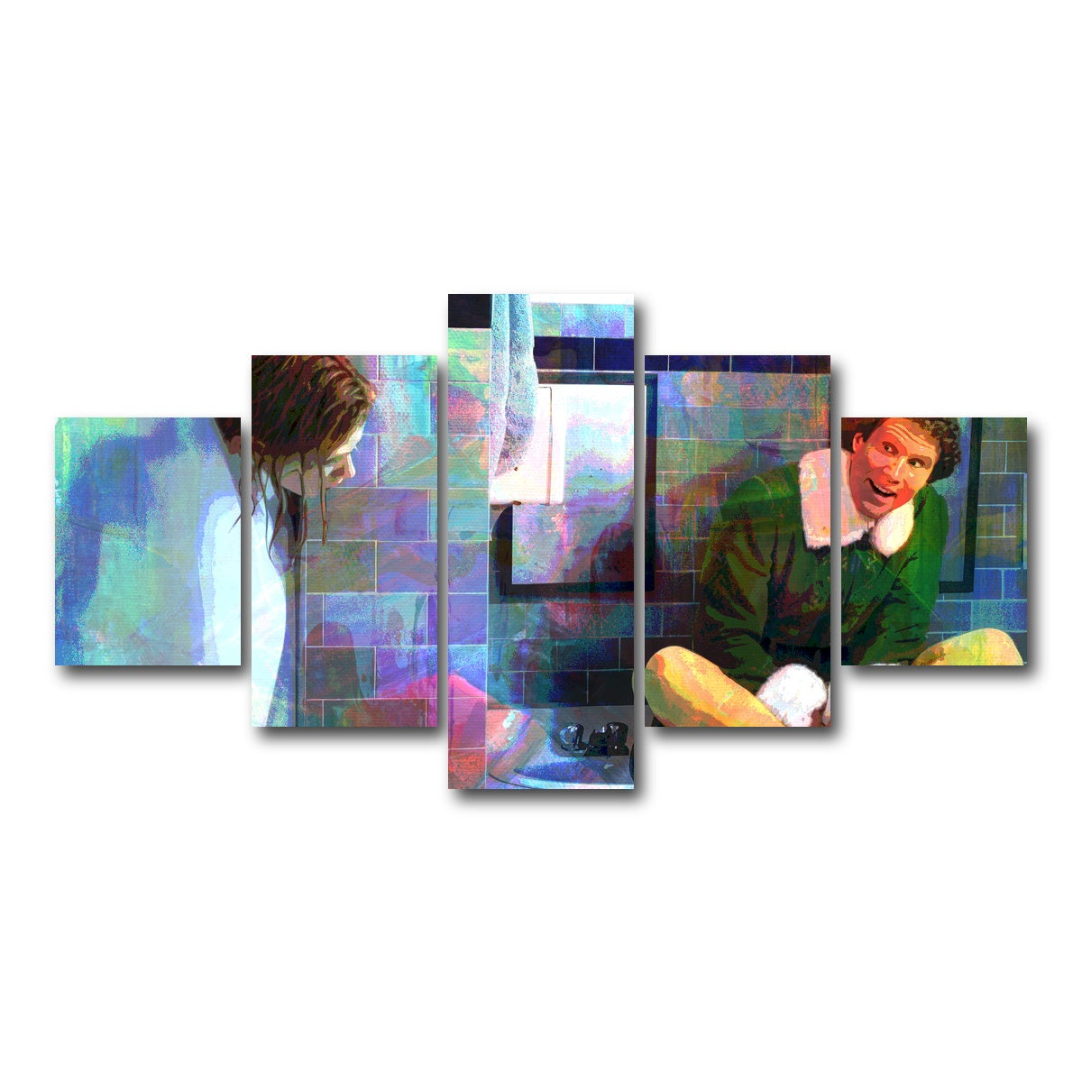 AUTO-MOCKUP WHITE | Elf - Jovie Showering | 5 Piece | Gallery Wrap Canvas | group=5_short