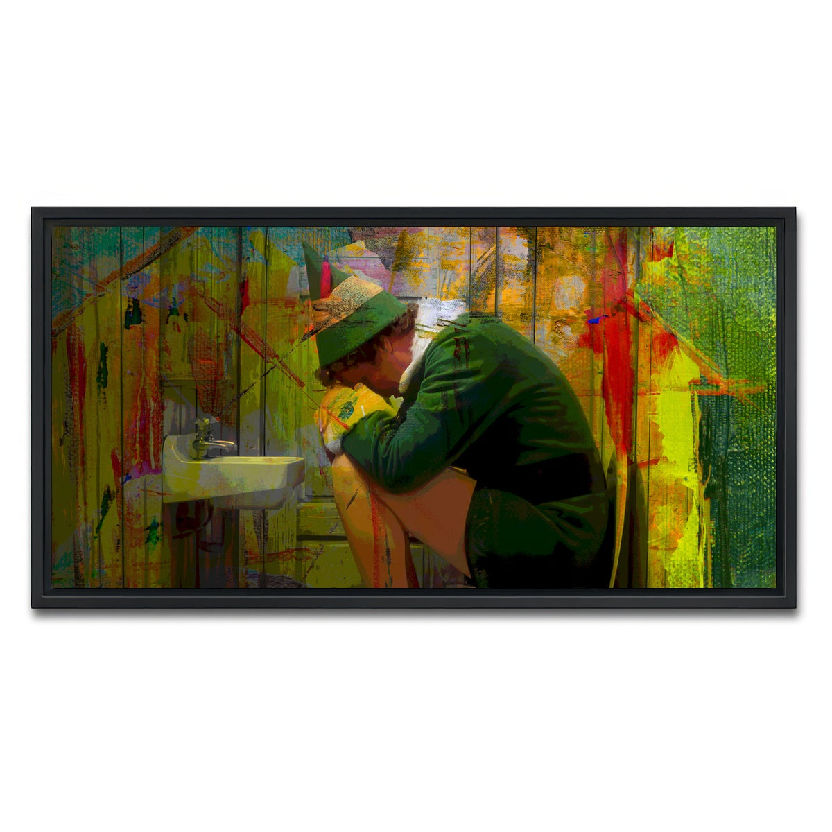 AUTO-MOCKUP WHITE | Elf Bathroom | 1 Piece | Black Framed Canvas | group=2x1