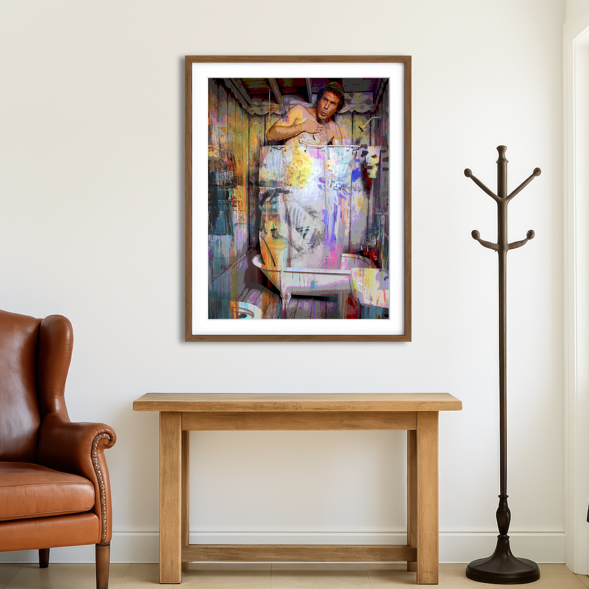 AUTO-MOCKUP ROOM | Elf Shower Wall Art