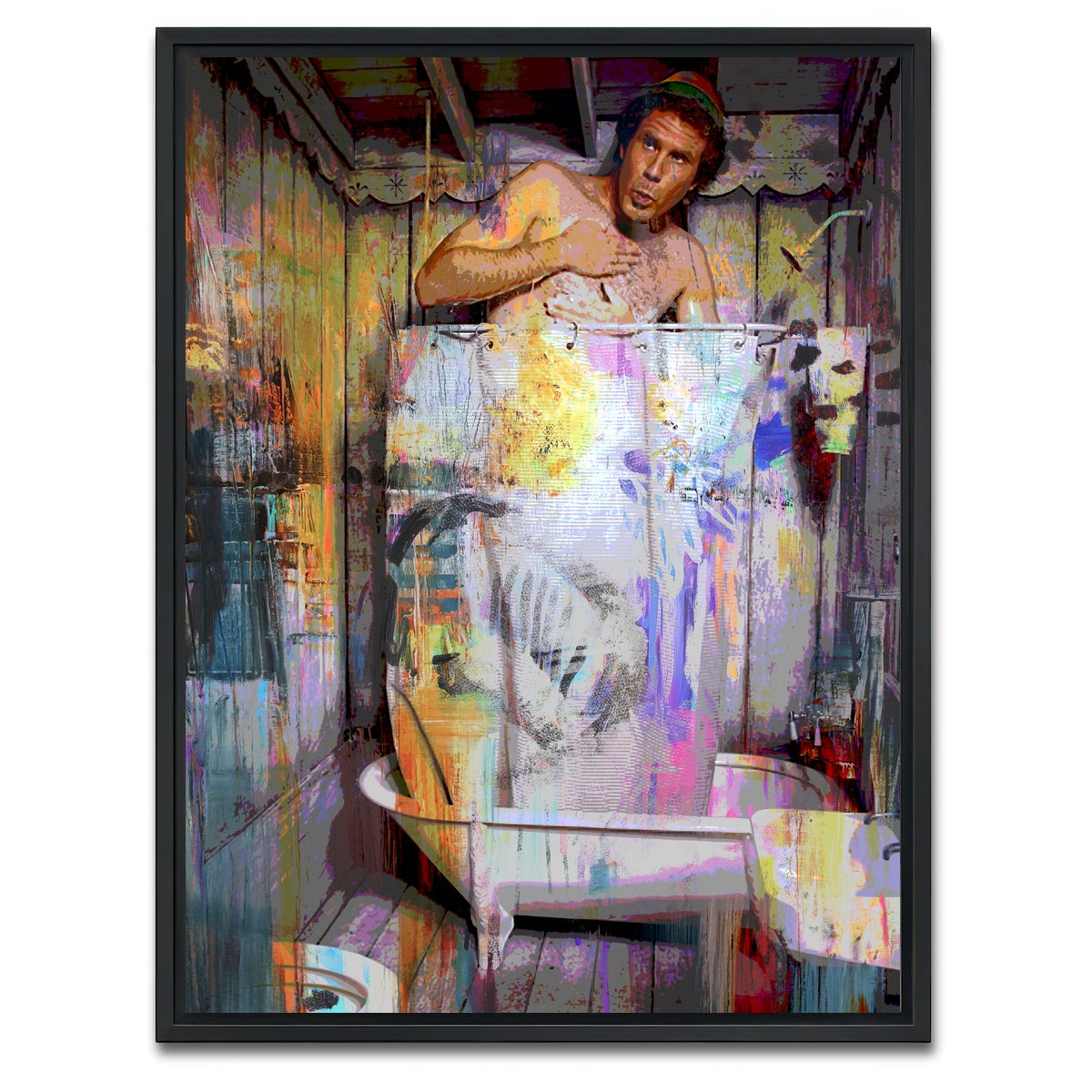 AUTO-MOCKUP WHITE | Elf Shower | 1 Piece | Black Framed Canvas | group=3x4