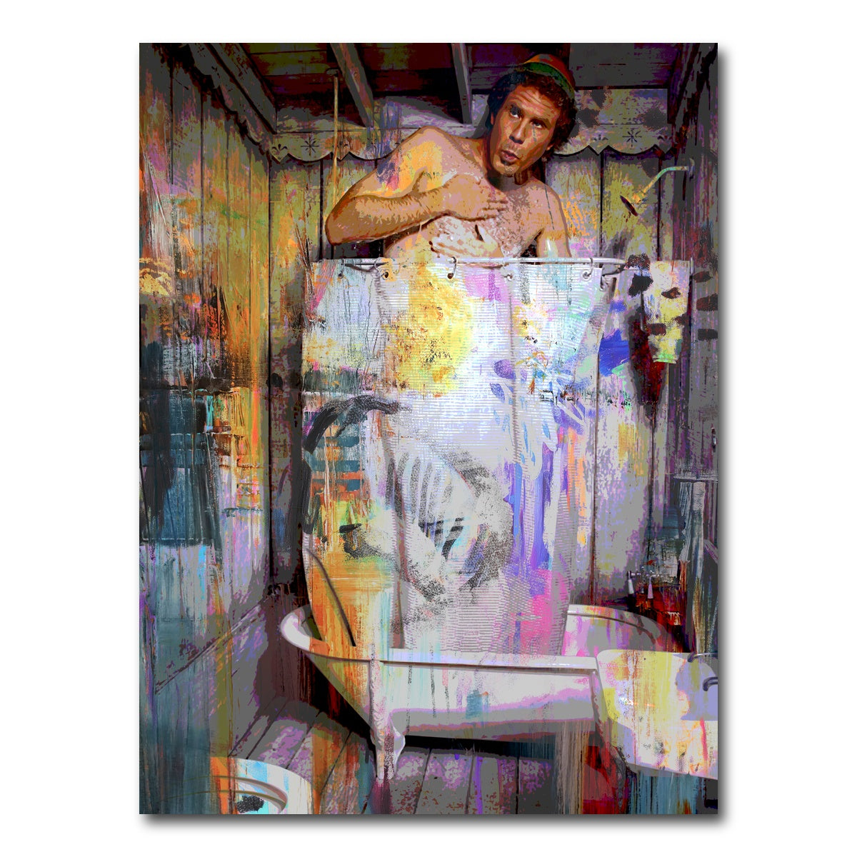 AUTO-MOCKUP WHITE | Elf Shower | 1 Piece | Gallery Wrap Canvas | group=3x4