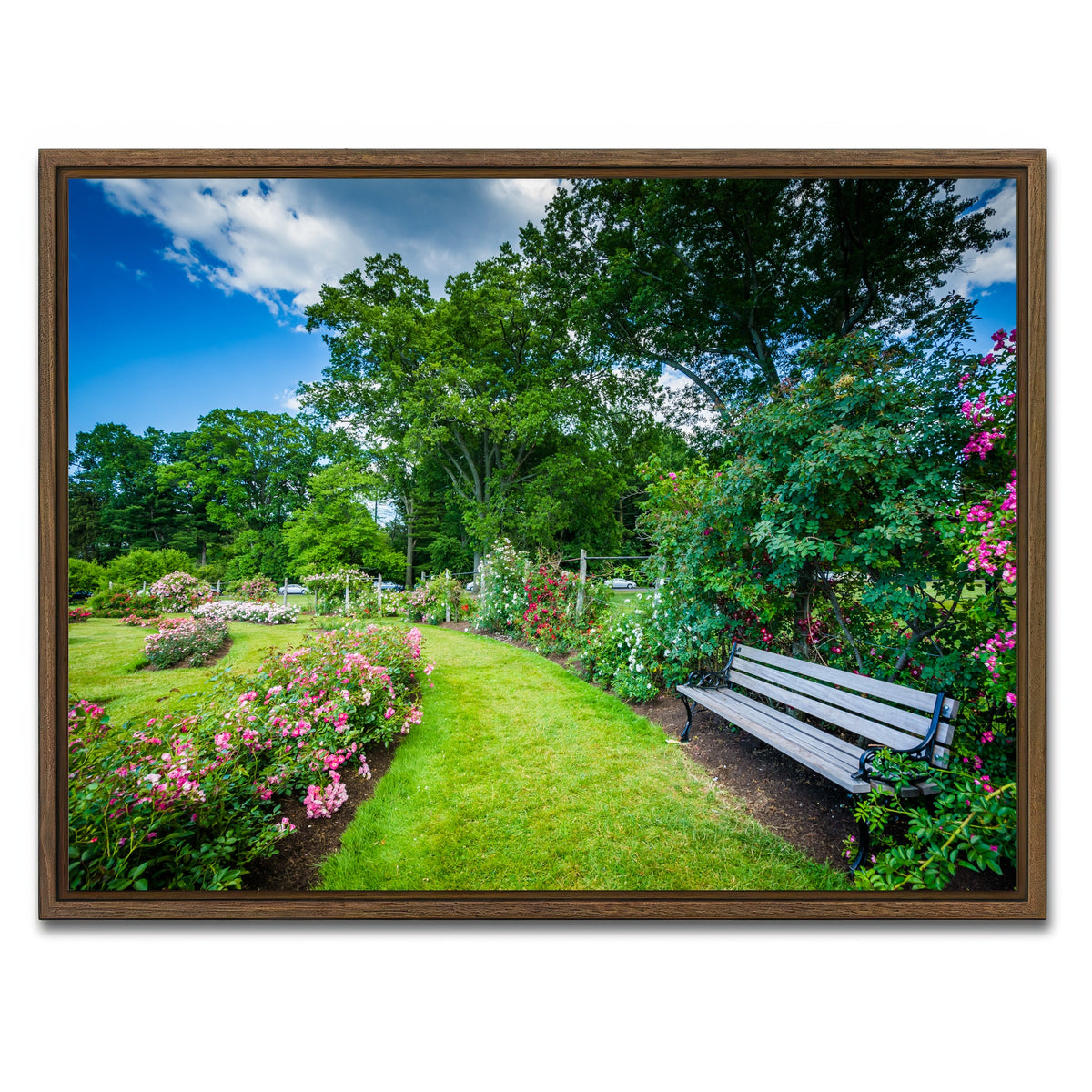 AUTO-MOCKUP WHITE | Elizabeth Park | 1 Piece | Walnut Framed Canvas | group=4x3