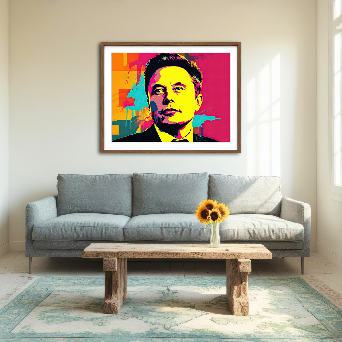 AUTO-MOCKUP ROOM | Elon - Warhol Wall Art