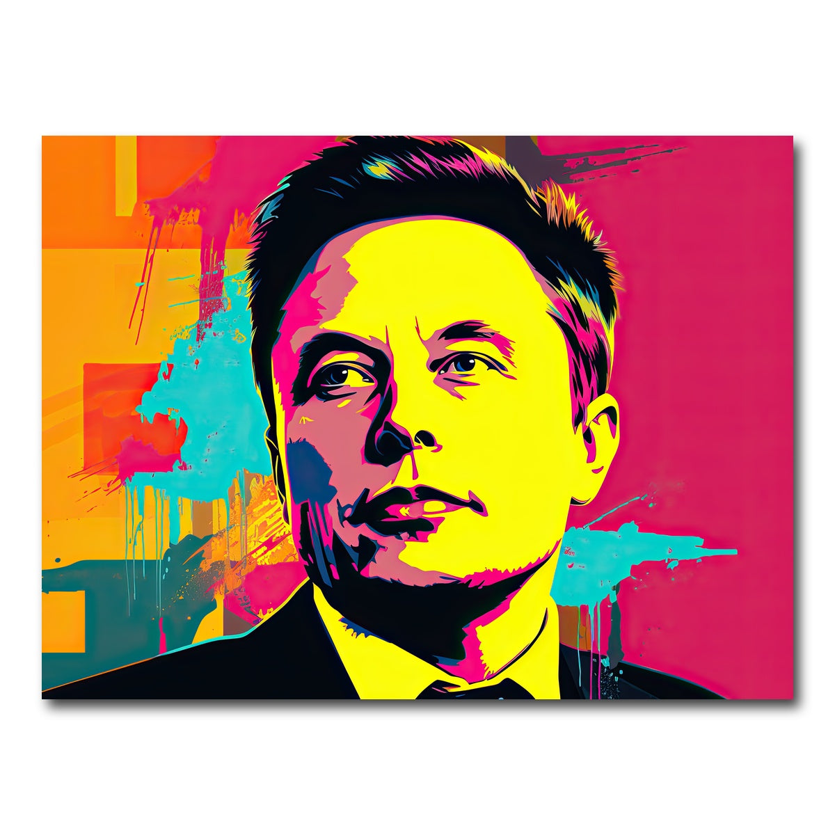 AUTO-MOCKUP WHITE | Elon - Warhol | 1 Piece | Gallery Wrap Canvas | group=4x3