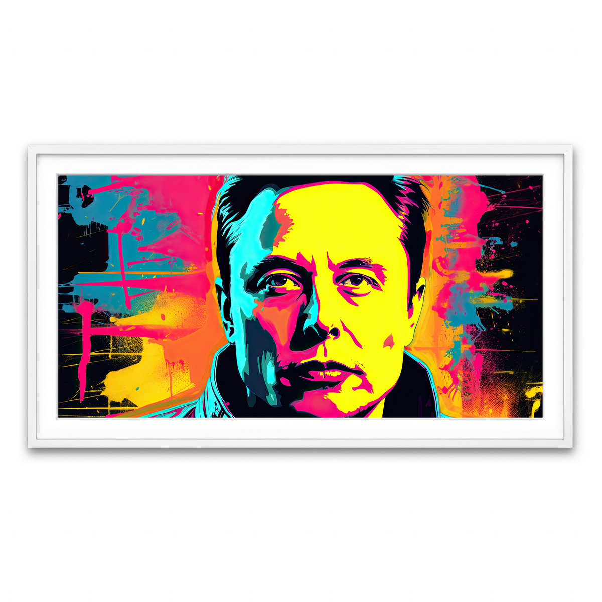 Framed Print 2x1 White