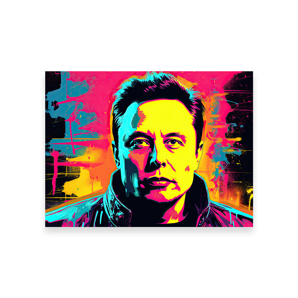 Elon Musk Warhol Style Wall Art