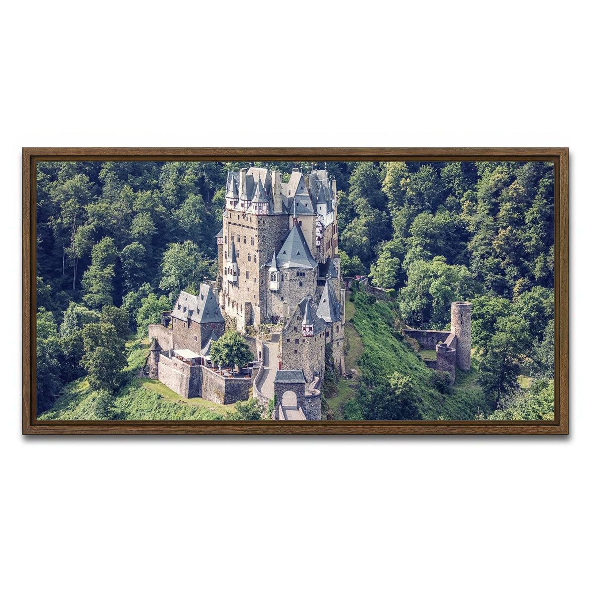 AUTO-MOCKUP WHITE | Eltz Castle | 1 Piece | Walnut Framed Canvas | group=2x1
