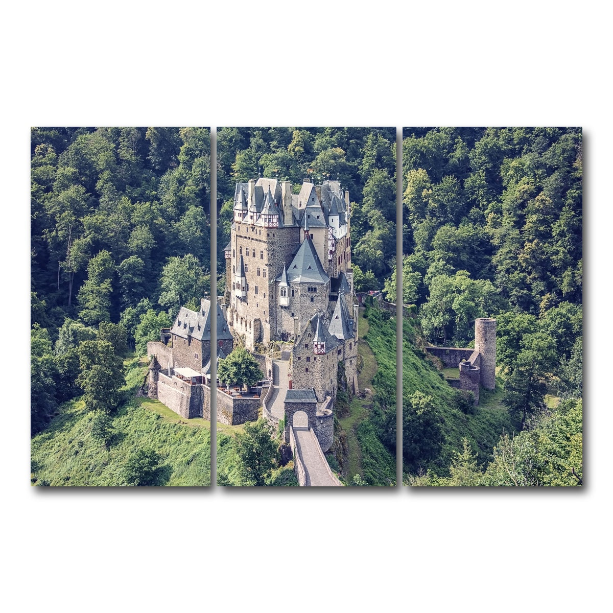 AUTO-MOCKUP WHITE | Eltz Castle | 3 Piece | Gallery Wrap Canvas | group=12x24