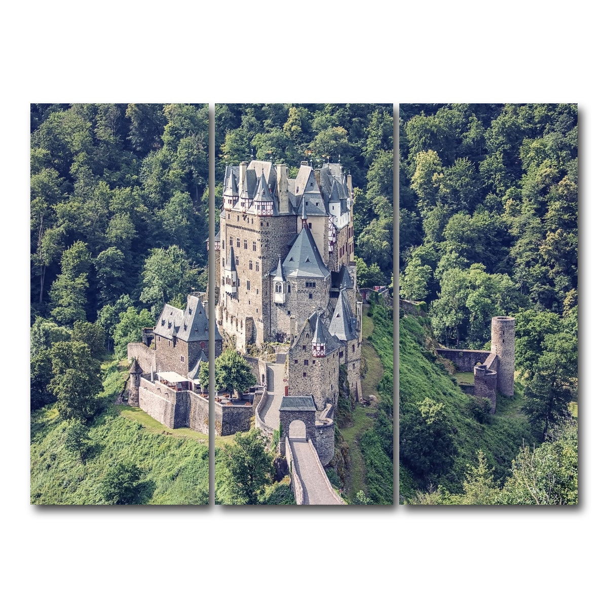 AUTO-MOCKUP WHITE | Eltz Castle | 3 Piece | Gallery Wrap Canvas | group=8x18