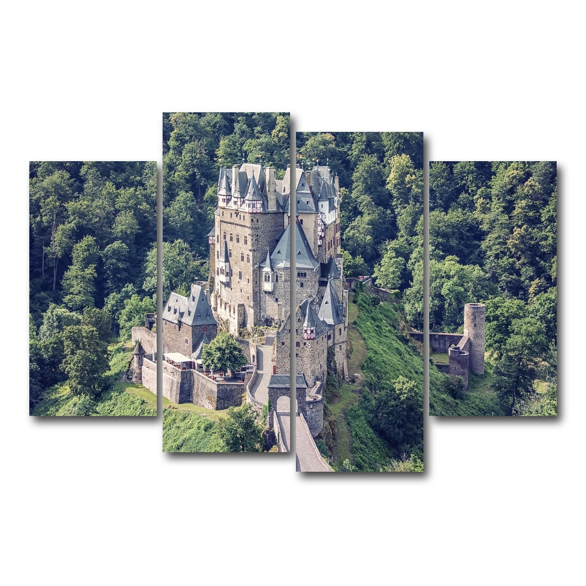 AUTO-MOCKUP WHITE | Eltz Castle | 4 Piece | Gallery Wrap Canvas | group=4_short