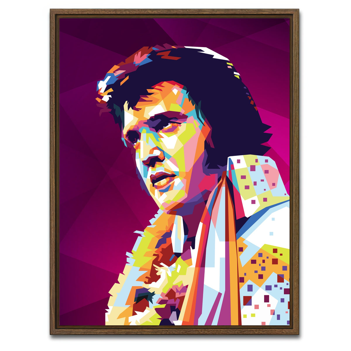 AUTO-MOCKUP WHITE | Elvis Colors | 1 Piece | Walnut Framed Canvas | group=3x4