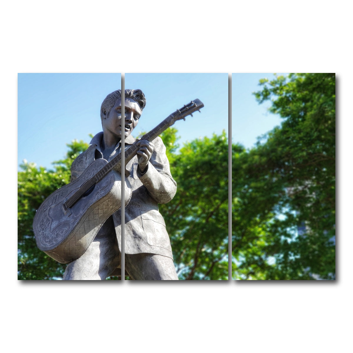 AUTO-MOCKUP WHITE | Elvis Presley Downtown Memphis | 3 Piece | Gallery Wrap Canvas | group=12x24