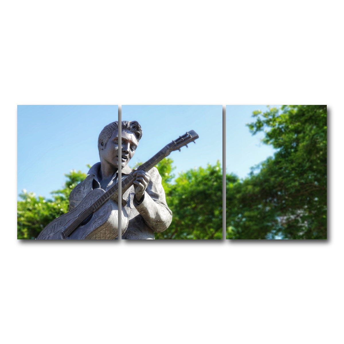 AUTO-MOCKUP WHITE | Elvis Presley Downtown Memphis | 3 Piece | Gallery Wrap Canvas | group=18x24