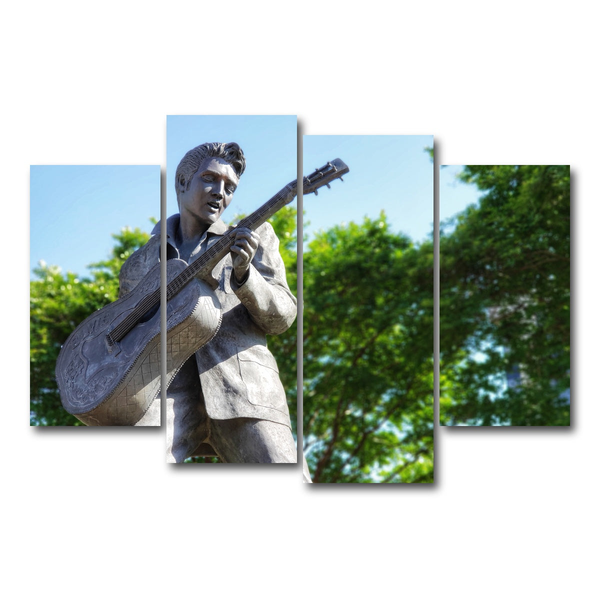 AUTO-MOCKUP WHITE | Elvis Presley Downtown Memphis | 4 Piece | Gallery Wrap Canvas | group=4_short