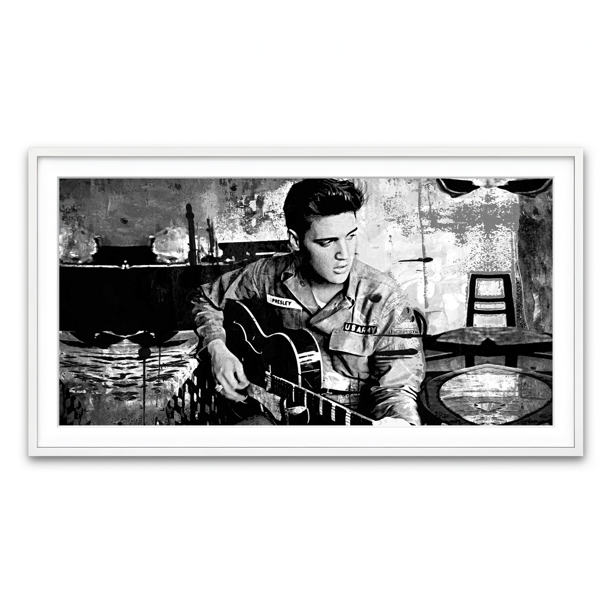 Framed Print 2x1 White