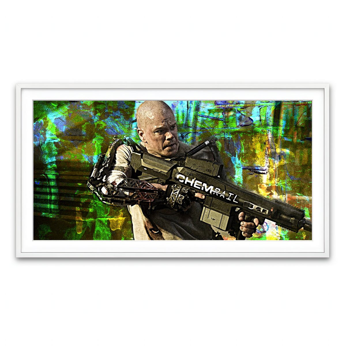 Framed Print 2x1 White