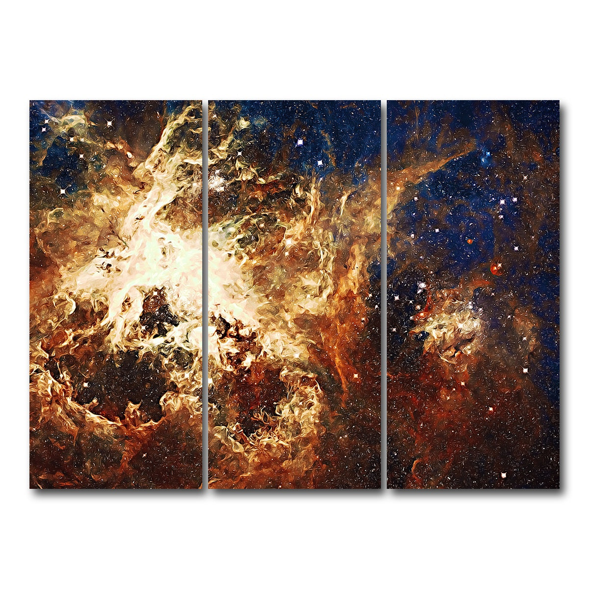 AUTO-MOCKUP WHITE | Embers of Stars | 3 Piece | Gallery Wrap Canvas | group=8x18