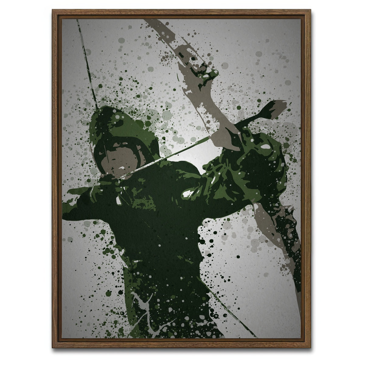 AUTO-MOCKUP WHITE | Emerald Archer | 1 Piece | Walnut Framed Canvas | group=3x4