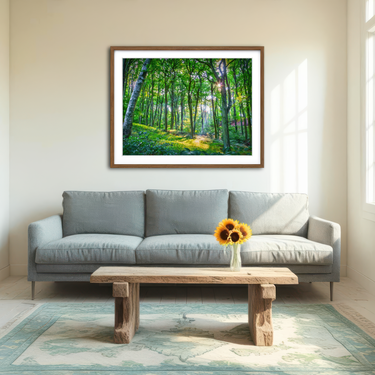 AUTO-MOCKUP ROOM | Emerald Forest Wall Art
