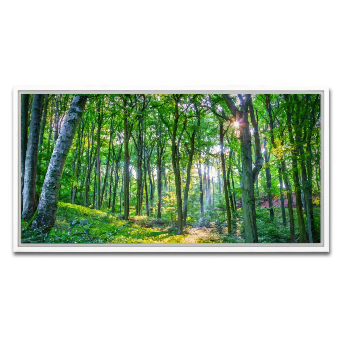 AUTO-MOCKUP WHITE | Emerald Forest | 1 Piece | White Framed Canvas | group=2x1