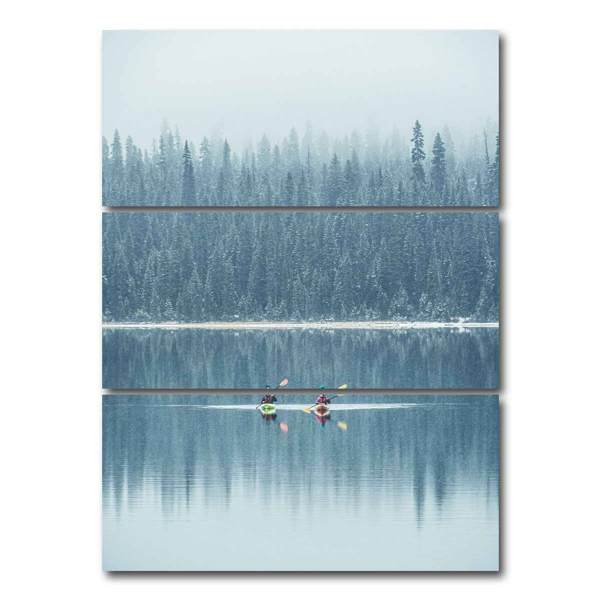 AUTO-MOCKUP WHITE | Emerald Lake | 3 Piece | Gallery Wrap Canvas | group=8x18_stacked