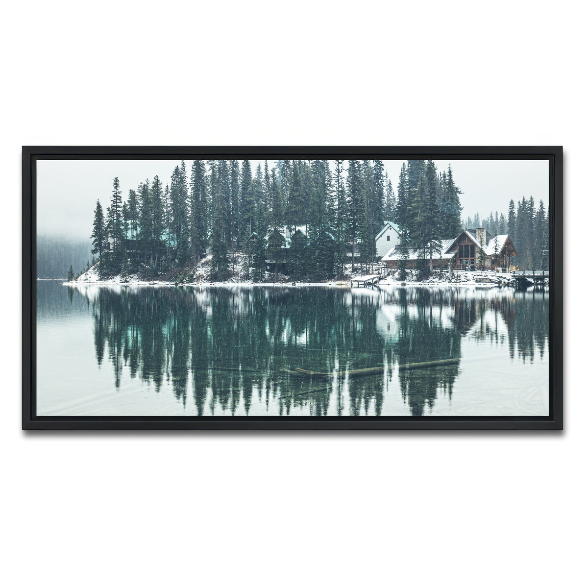 AUTO-MOCKUP WHITE | Emerald Lodge | 1 Piece | Black Framed Canvas | group=2x1