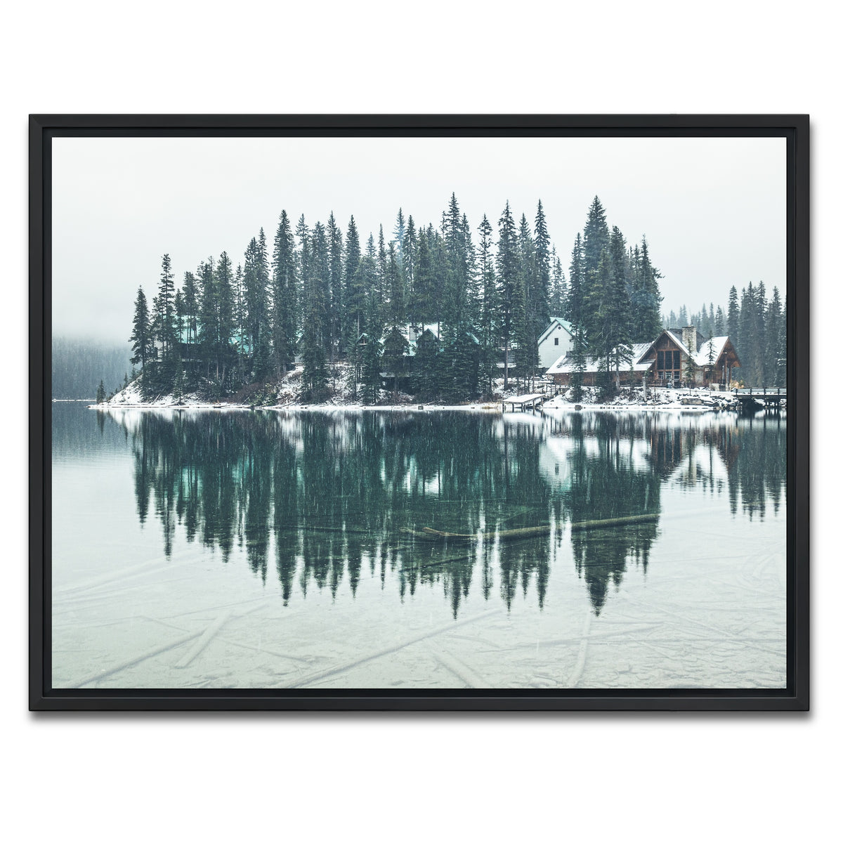 AUTO-MOCKUP WHITE | Emerald Lodge | 1 Piece | Black Framed Canvas | group=4x3