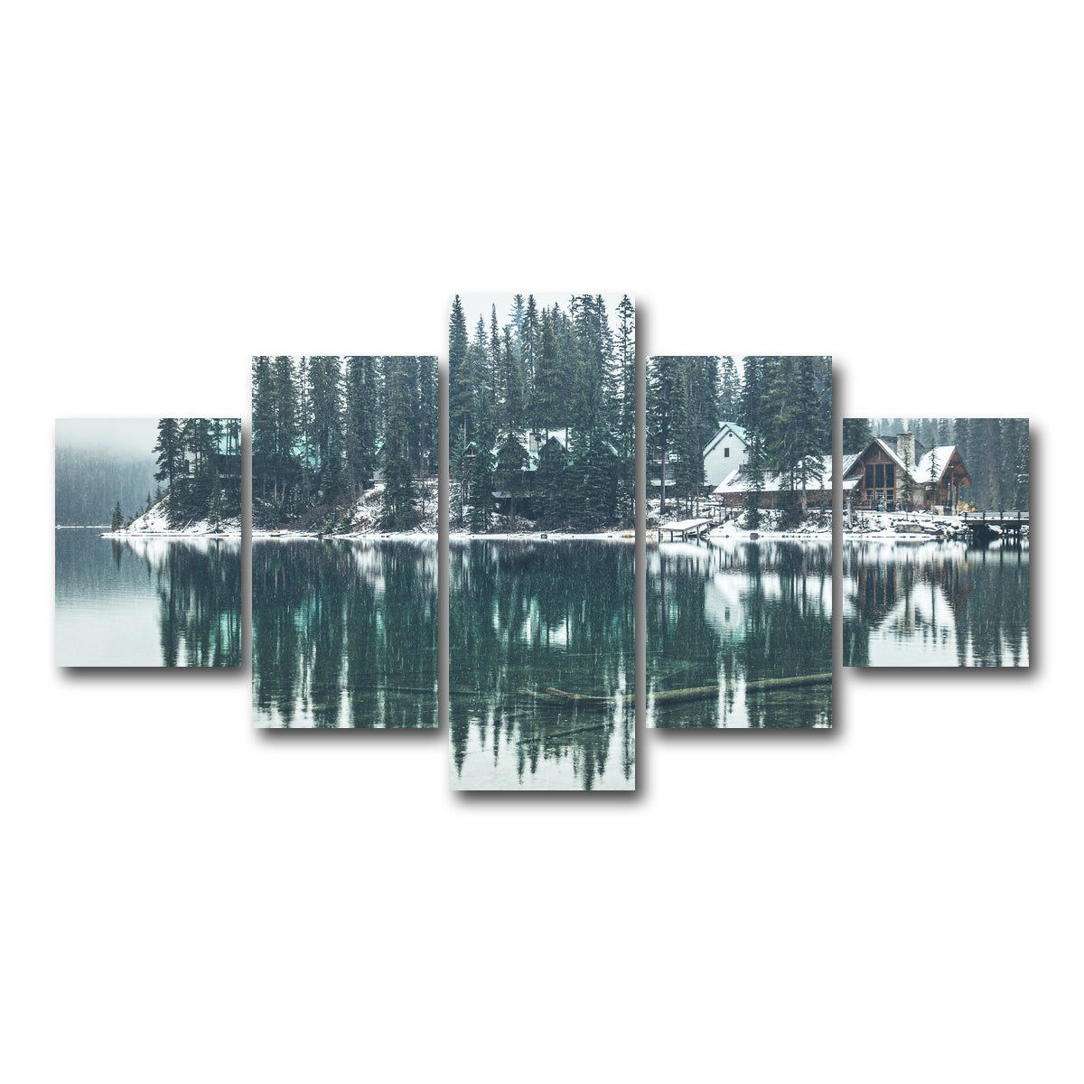 AUTO-MOCKUP WHITE | Emerald Lodge | 5 Piece | Gallery Wrap Canvas | group=5_short