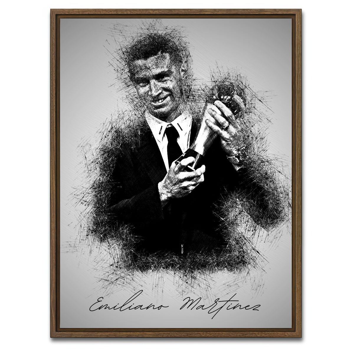 AUTO-MOCKUP WHITE | Emiliano Martinez | 1 Piece | Walnut Framed Canvas | group=3x4