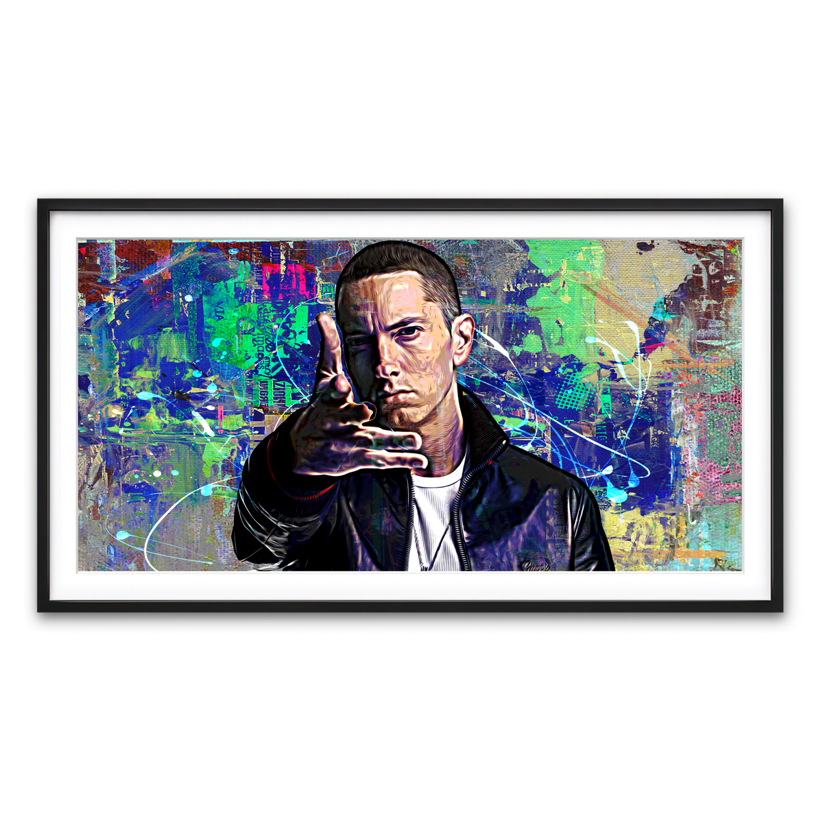 Framed Print 2x1 Black