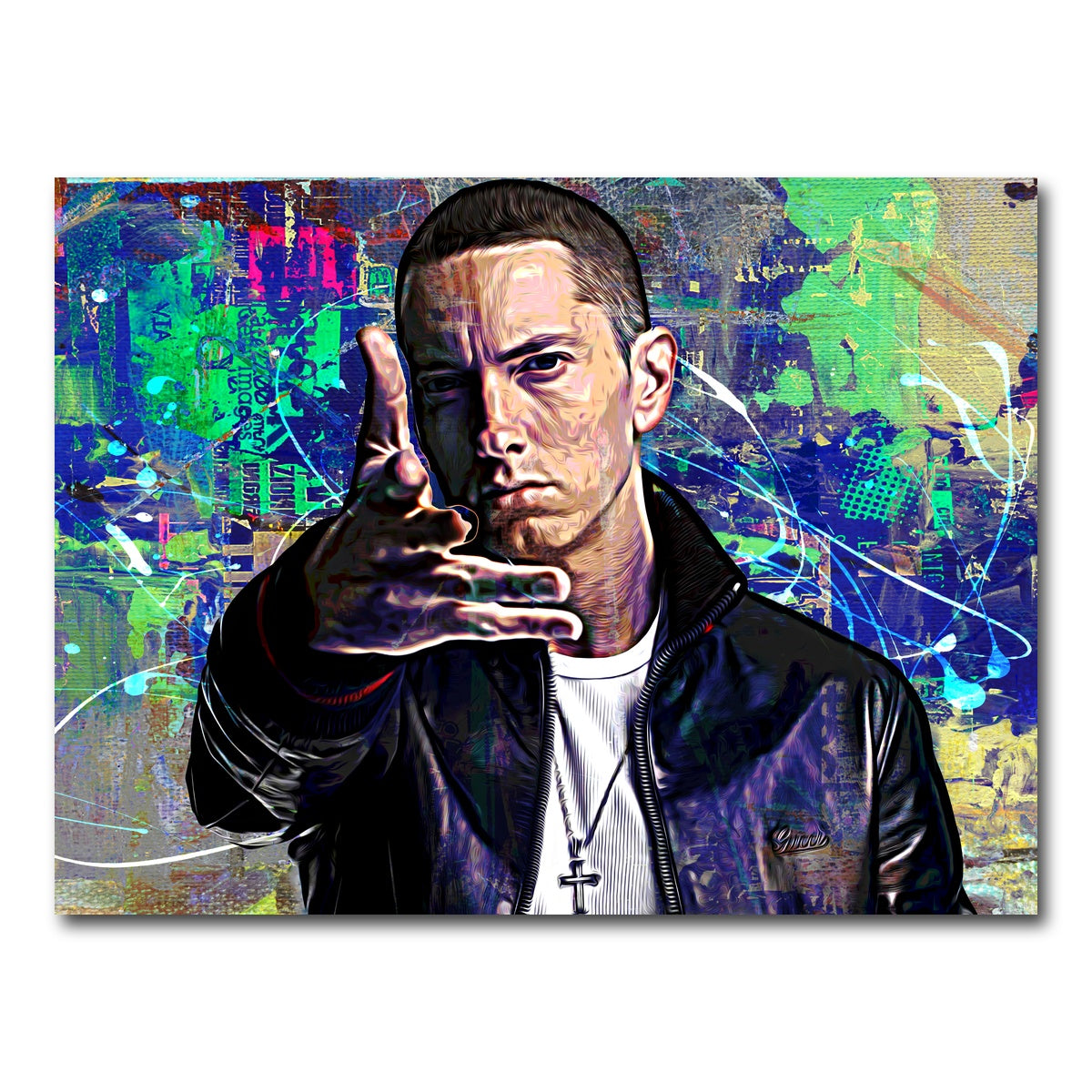 AUTO-MOCKUP WHITE | Eminem | 1 Piece | Gallery Wrap Canvas | group=4x3