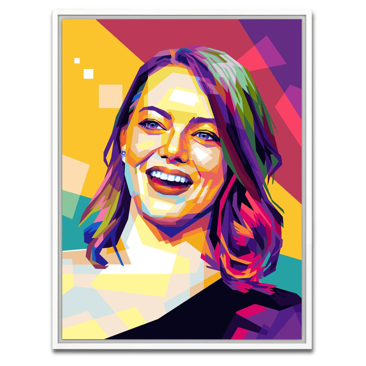 AUTO-MOCKUP WHITE | Emma Stone | 1 Piece | White Framed Canvas | group=3x4