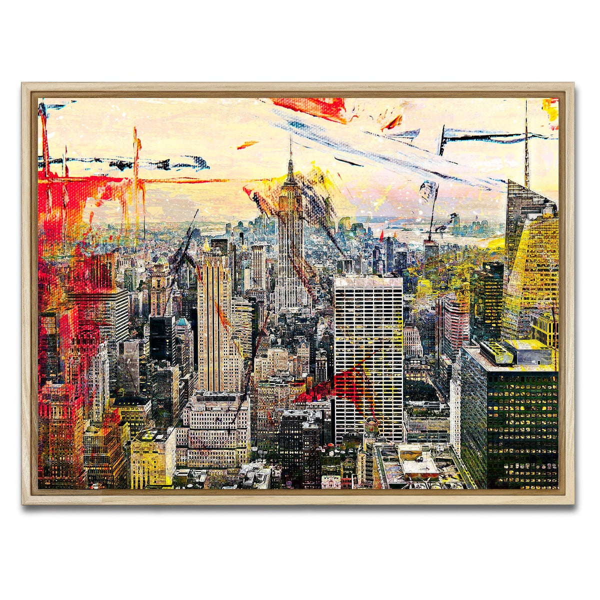 AUTO-MOCKUP WHITE | Empire State | 1 Piece | Natural Framed Canvas | group=4x3