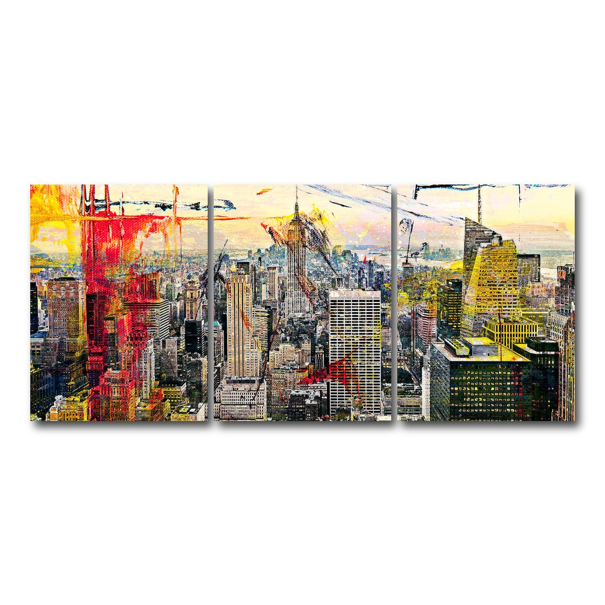 AUTO-MOCKUP WHITE | Empire State | 3 Piece | Gallery Wrap Canvas | group=18x24