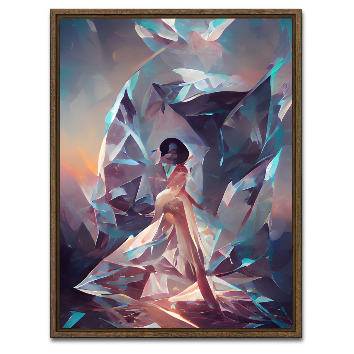 AUTO-MOCKUP WHITE | Empress | 1 Piece | Walnut Framed Canvas | group=3x4