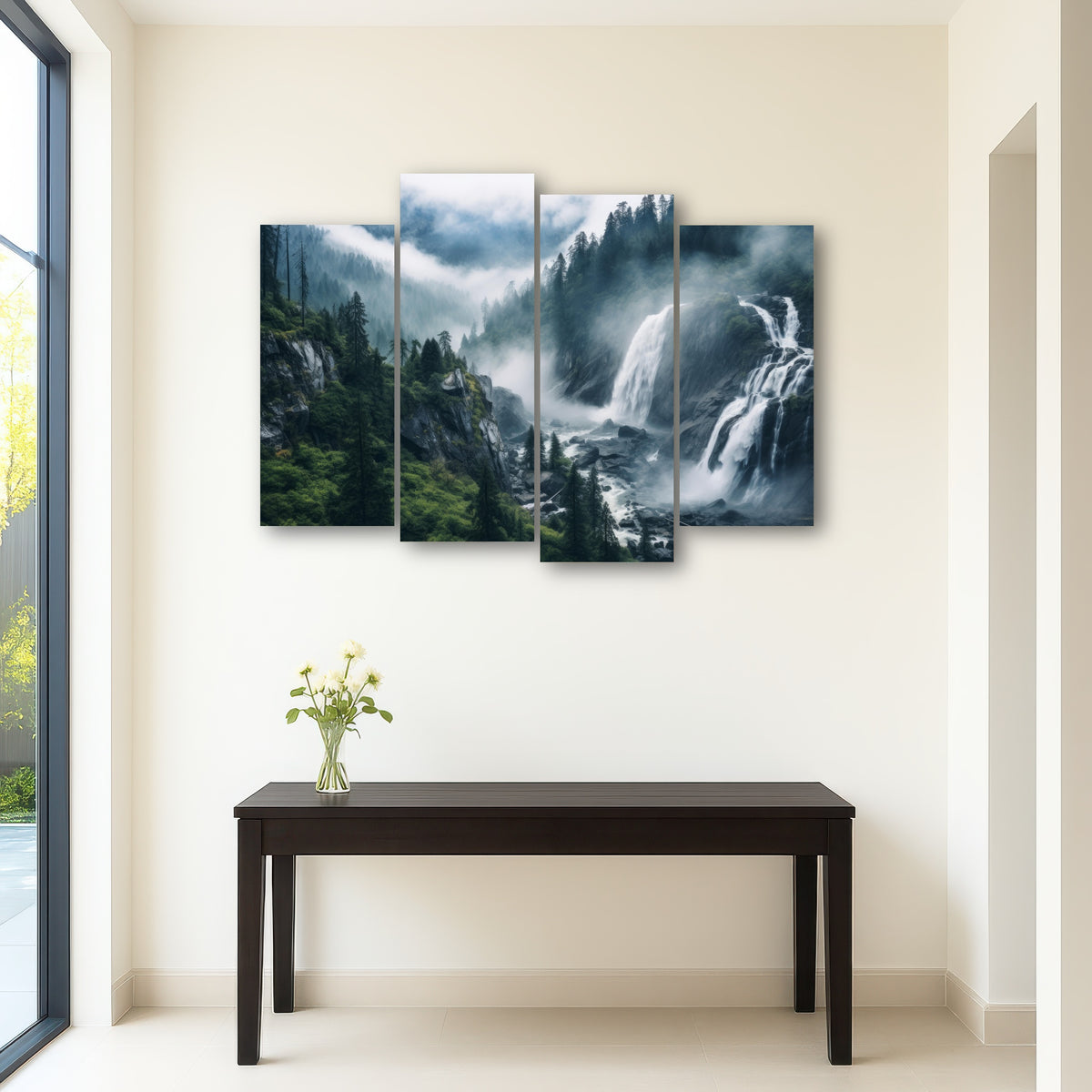 AUTO-MOCKUP ROOM | Enchanting forest waterfalls